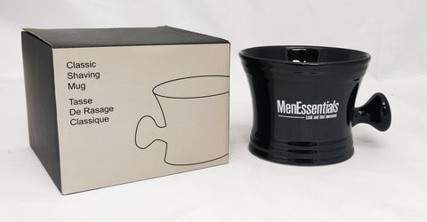 Men Essentials Black Porcelain Shave Mug