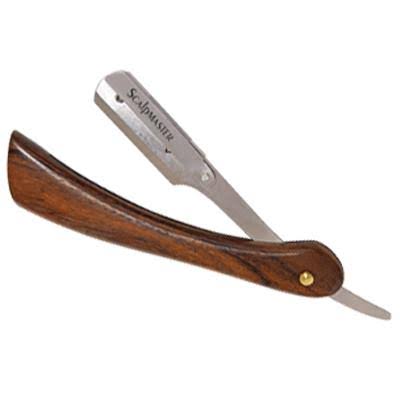 Scalpmaster Wood Handle Straight Razor