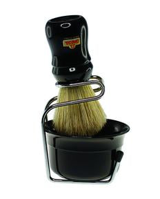 Omega Boar Shave Brush & Stand and Shave Bowl